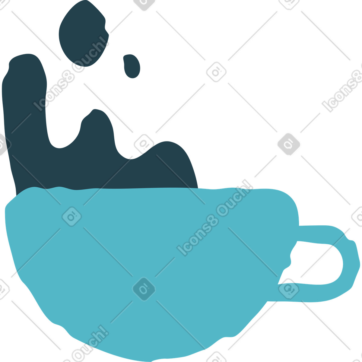 下载 Flamenco 风格的 咖啡杯 插画，支持 PNG、SVG 格式