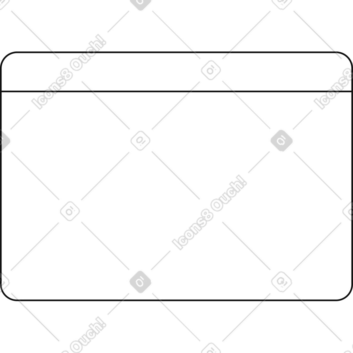 Ilustração de Internet browser window minimal interface for website layout and app showcase em no estilo Main para baixar em PNG, SVG