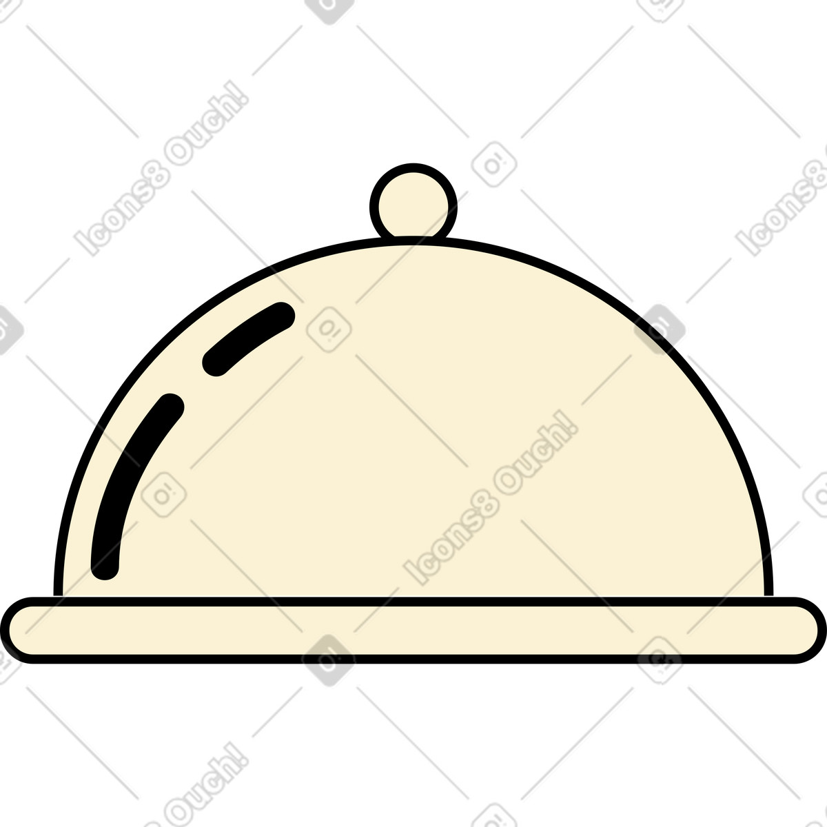 Иллюстрация Белая тарелка с крышкой в PNG и SVG