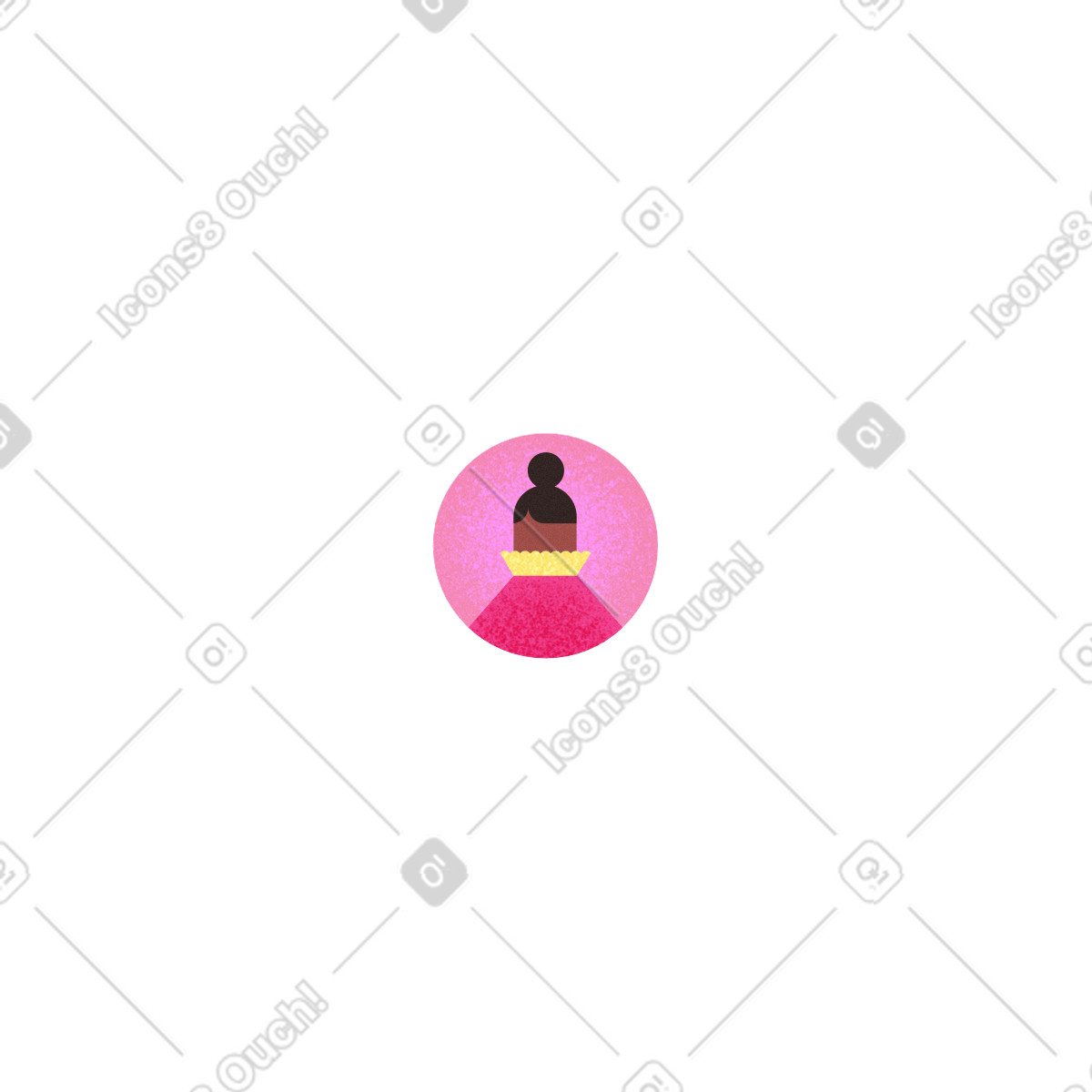 Rosafarbenes benutzersymbol-Illustration im Willowy-Stil als Download in PNG, SVG