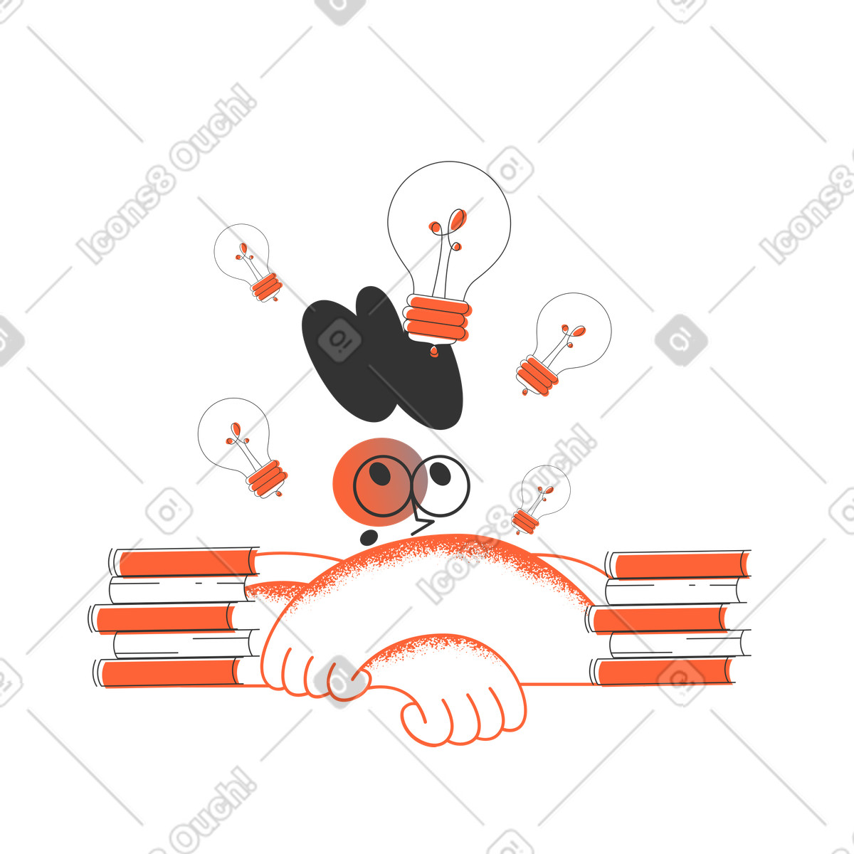 Ilustração de Ideias e educação em no estilo Crayon para baixar em PNG, SVG