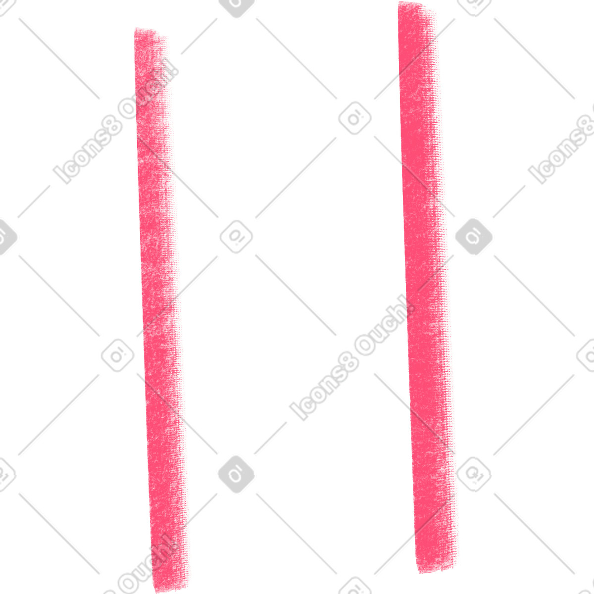 Pink pause symbol illustration in Doodle style download in PNG, SVG
