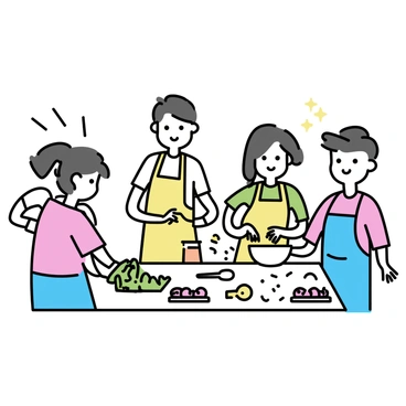 A group of people preparing kimchi together as part of Chuseok festivities