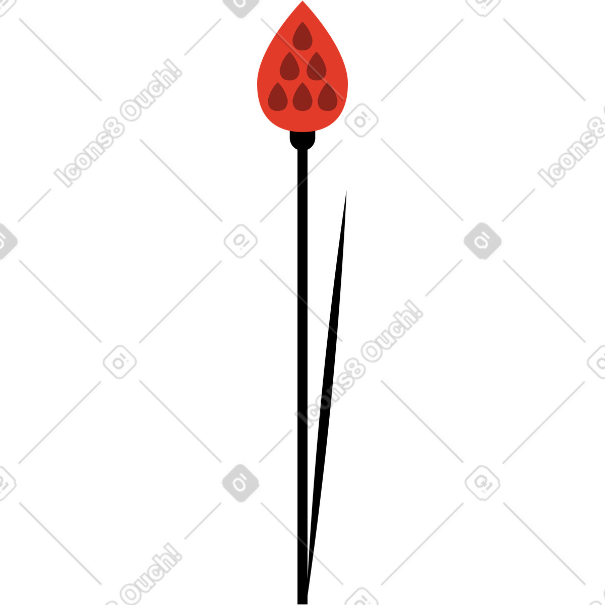 Ilustração de Flor em no estilo Burgundy para baixar em PNG, SVG