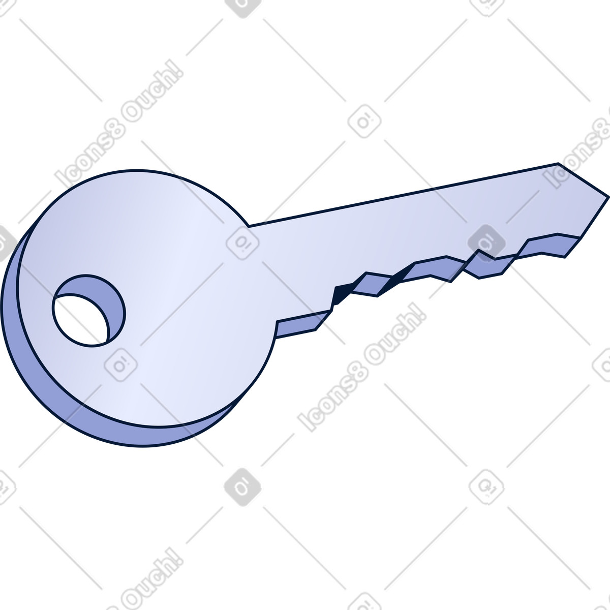 下载 Neat 风格的 Metal access key for login authentication and account privacy control 插画，支持 PNG、SVG 格式