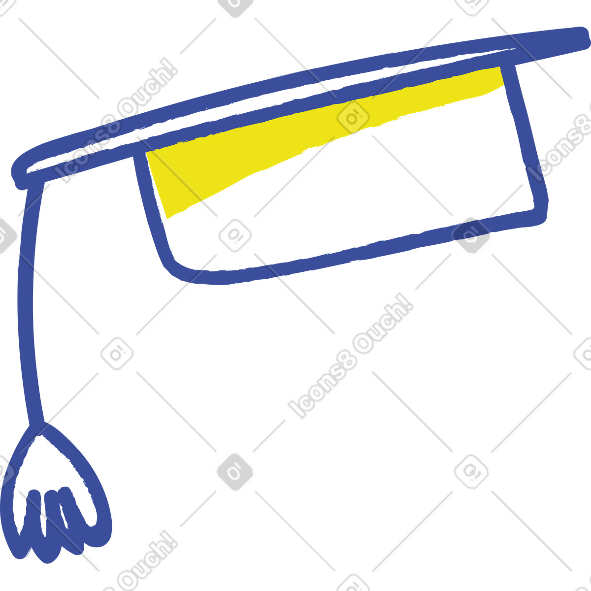 Illustration Chapeau de diplômé dans le style Lime à télécharger aux formats PNG, SVG