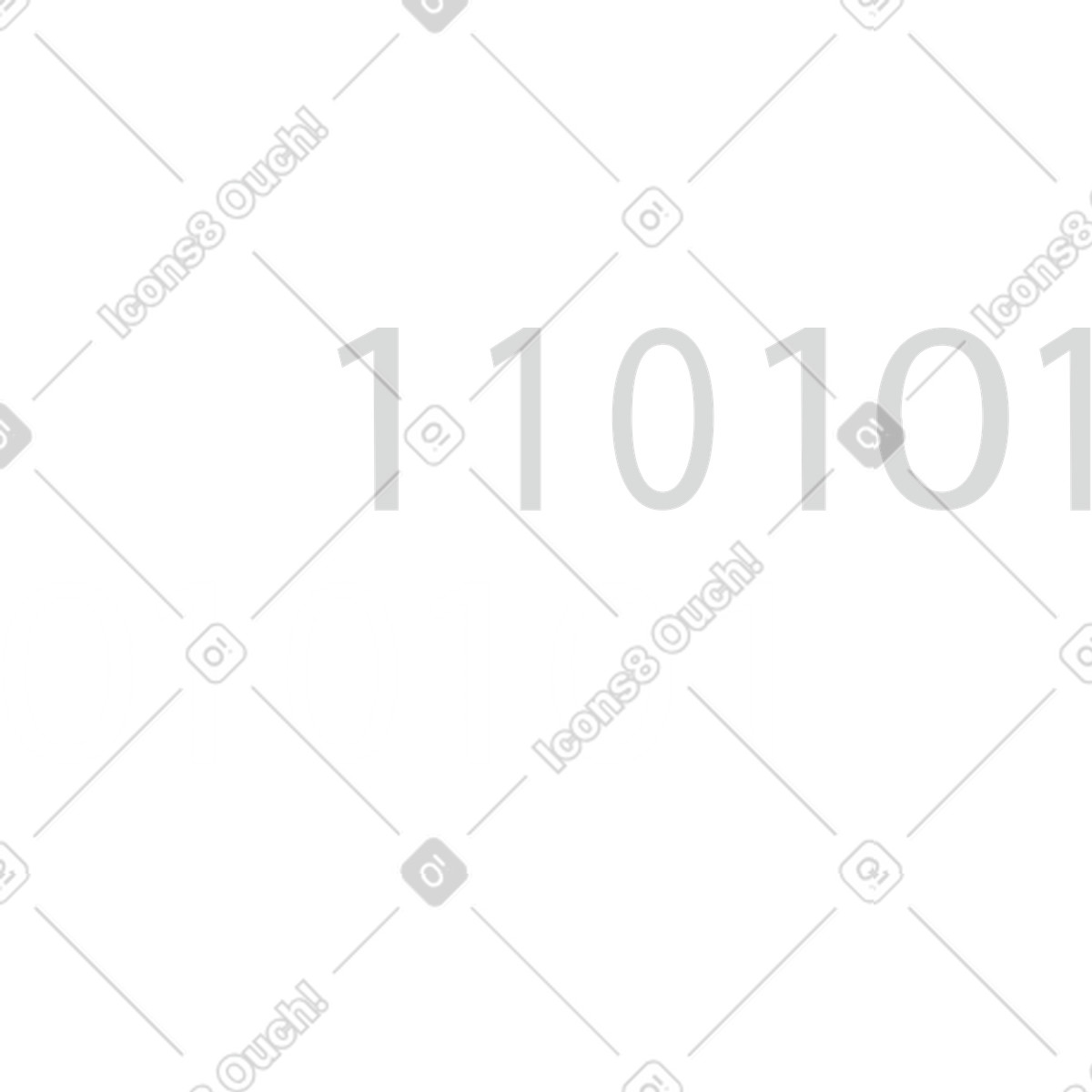 Code numbers from zero to one illustration in PNG, SVG