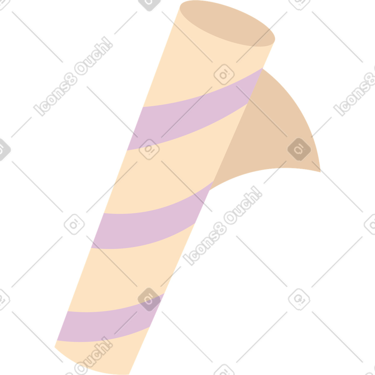 Dizzy 스타일의 Striped beige wrapping paper 일러스트레이션 PNG, SVG 다운로드
