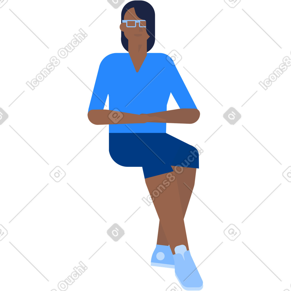 Ilustração de Mulher sentada à mesa em no estilo Urban para baixar em PNG, SVG