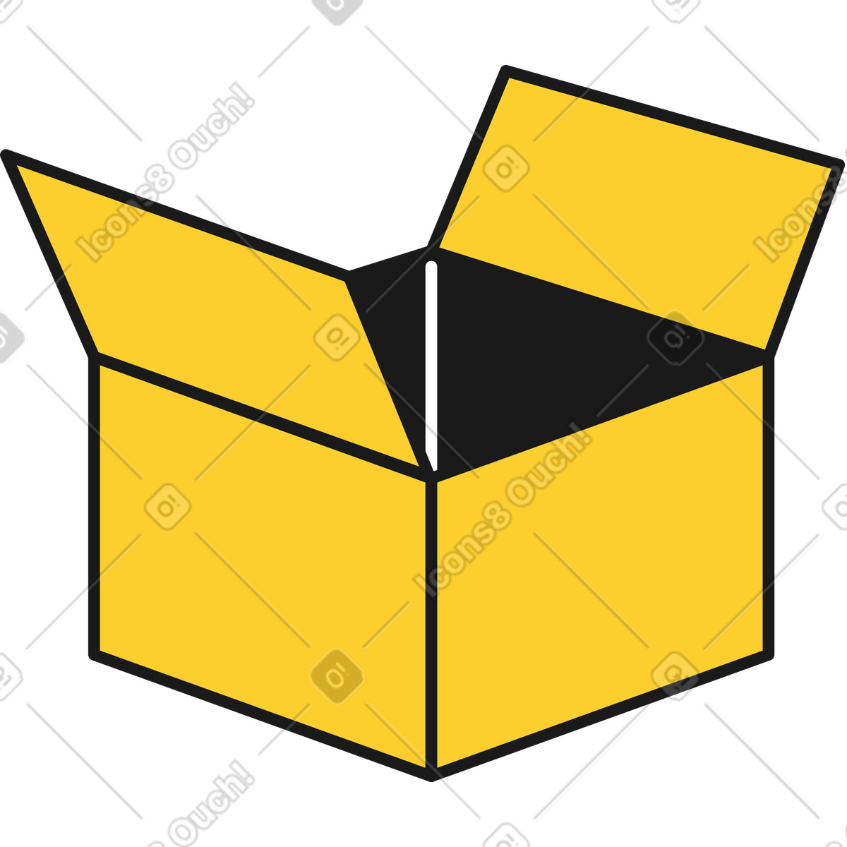 Box illustration in Taxi style download in PNG, SVG
