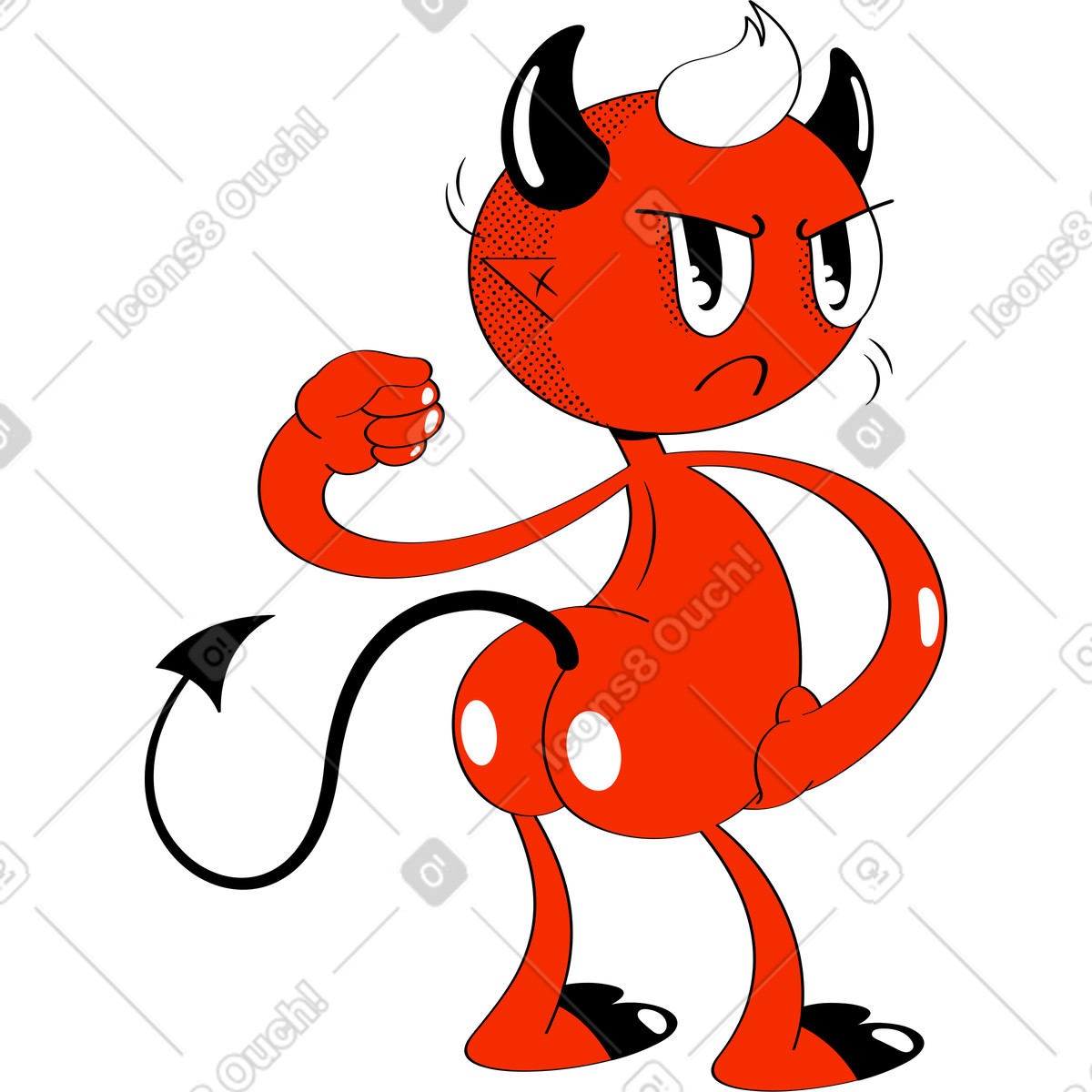 Ilustração de Diabo em no estilo Looney para baixar em PNG, SVG
