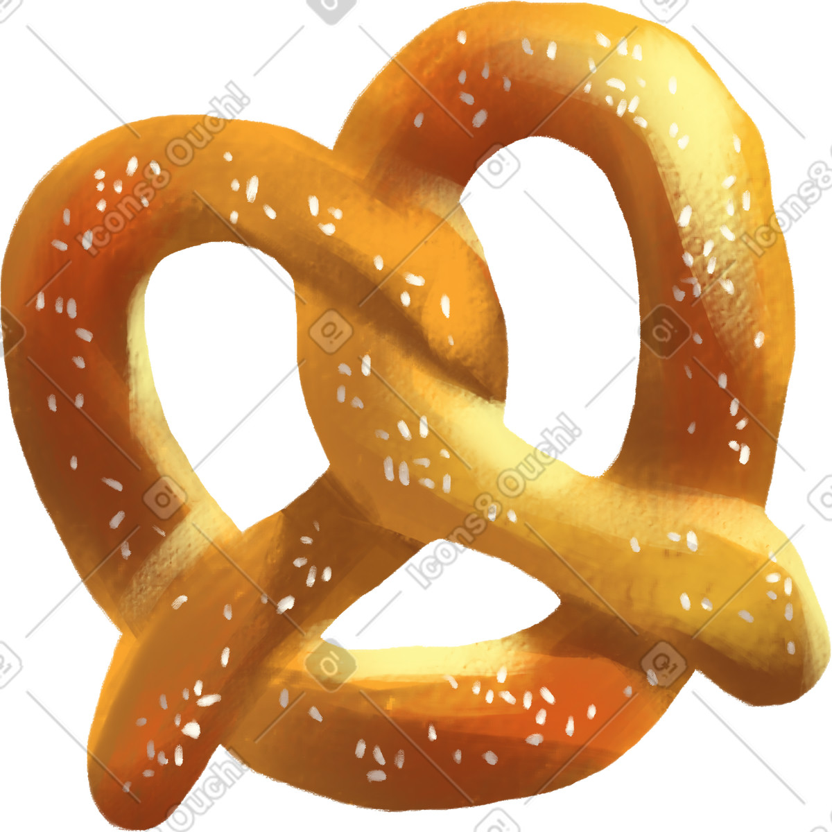Ilustração de Pretzel em no estilo Sunday para baixar em PNG, SVG