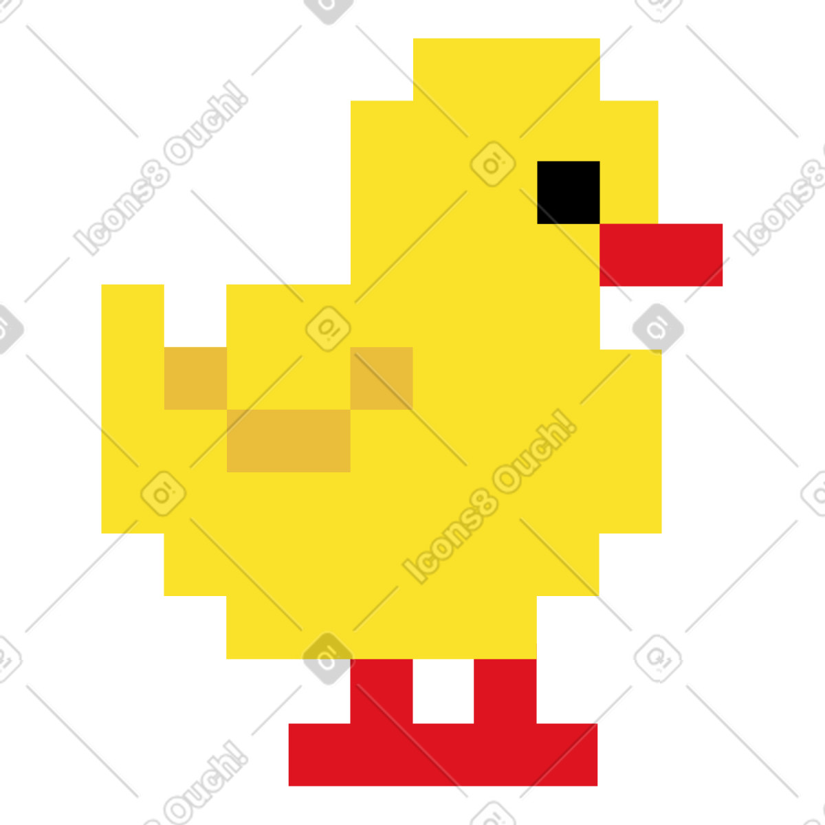 Pulcino di pixel illustrazione in stile Jumble scarica in PNG, SVG