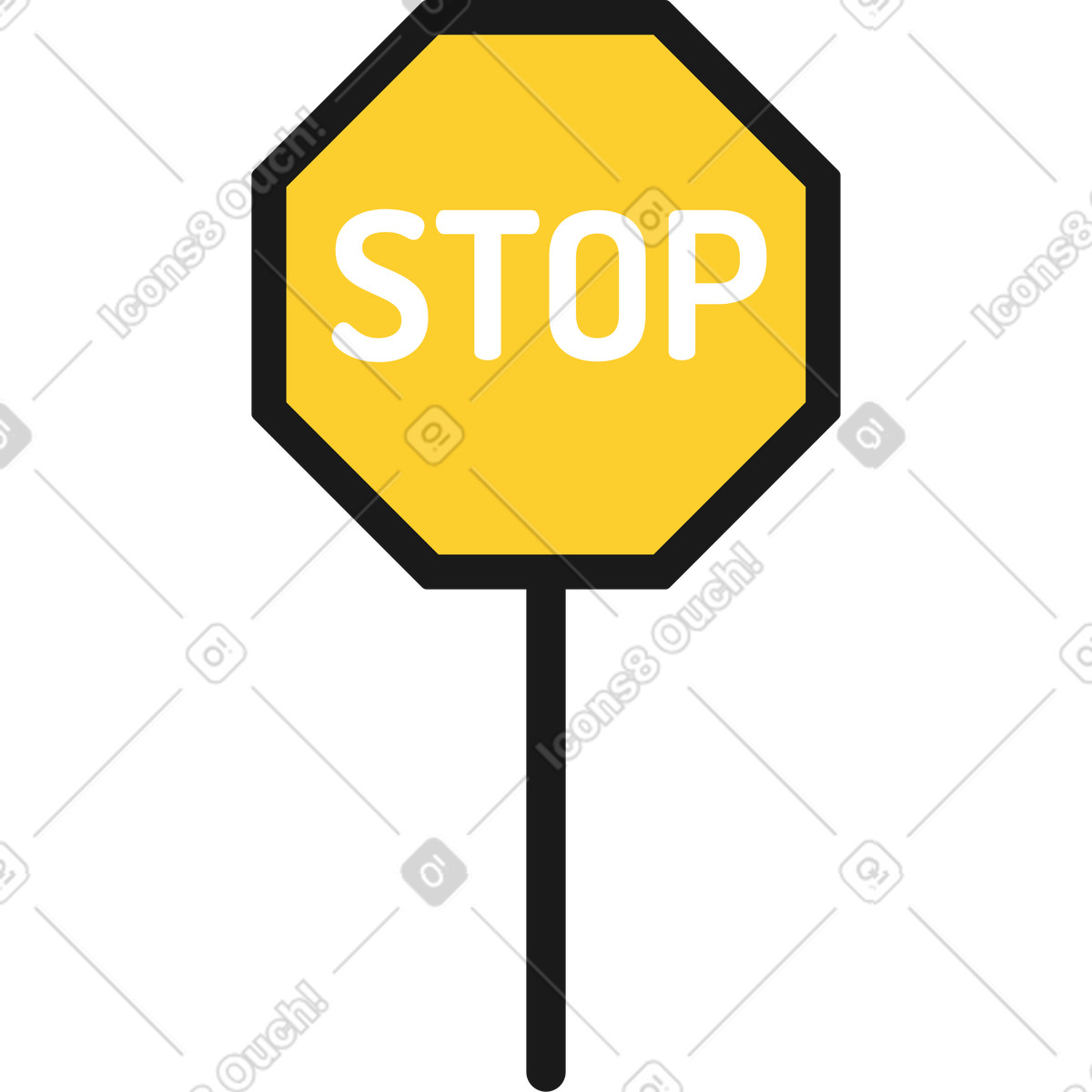 Segnale di stop illustrazione in stile Taxi scarica in PNG, SVG