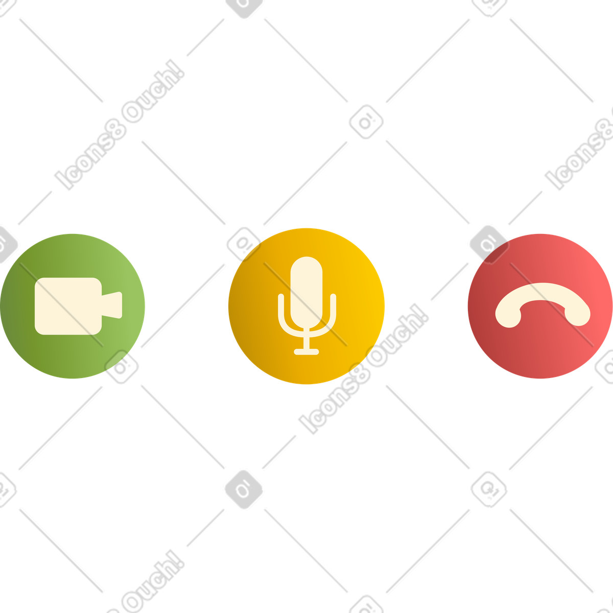 Zoom call interface illustration in Silky style download in PNG, SVG