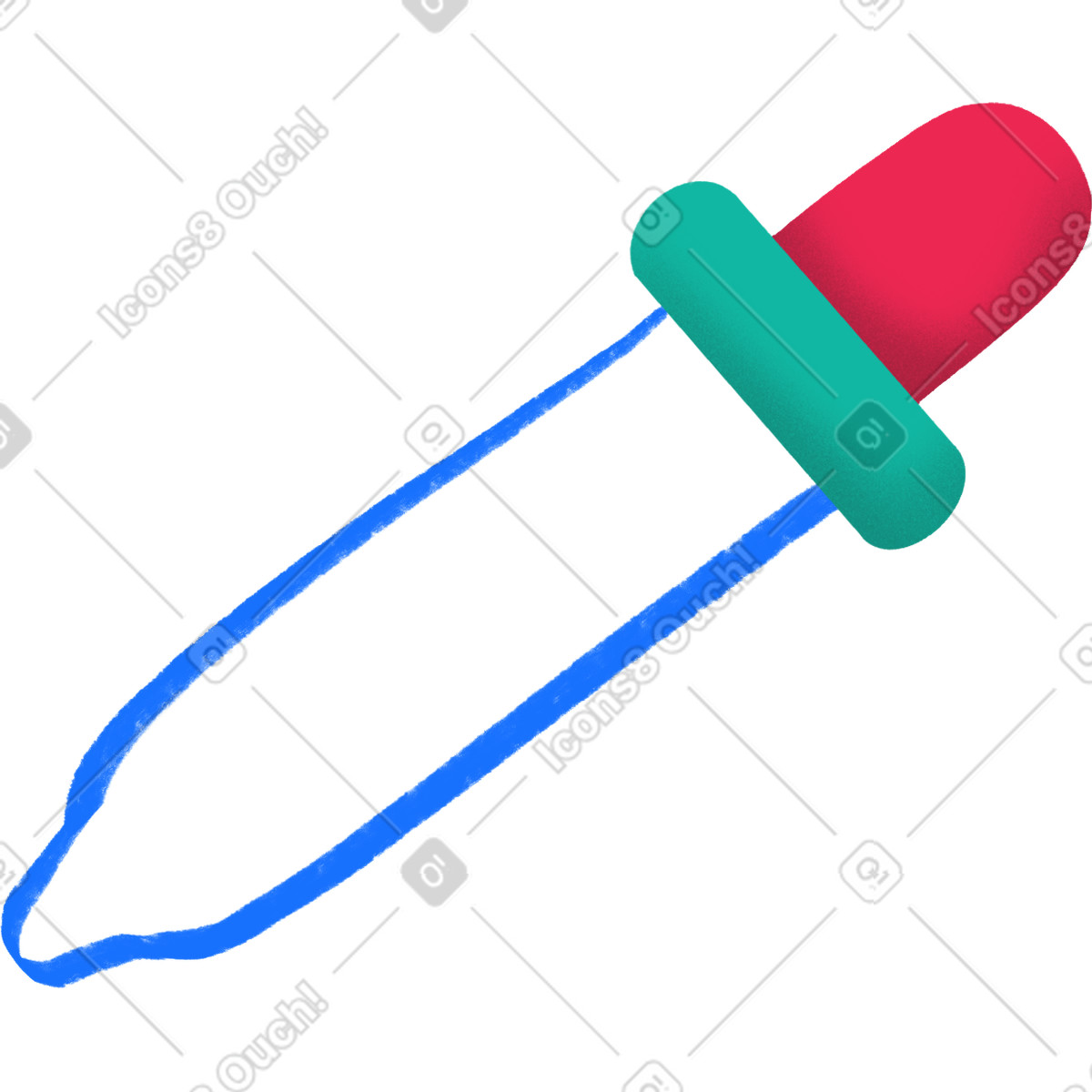 Strumento contagocce colore illustrazione in stile Bonny scarica in PNG, SVG