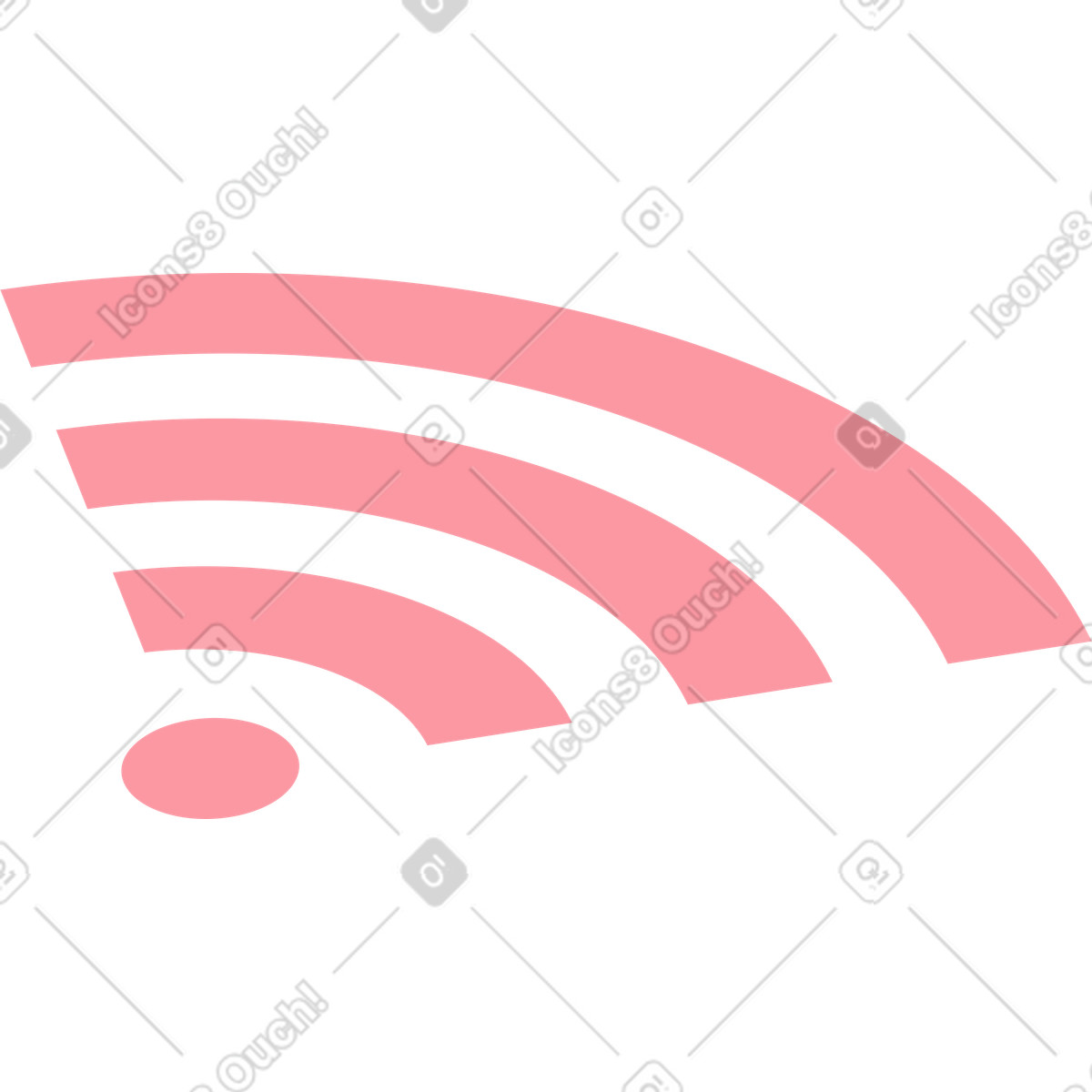 Editorial スタイルの 等角投影図の wi-fi アイコン のイラストをPNG、SVG形式でダウンロード