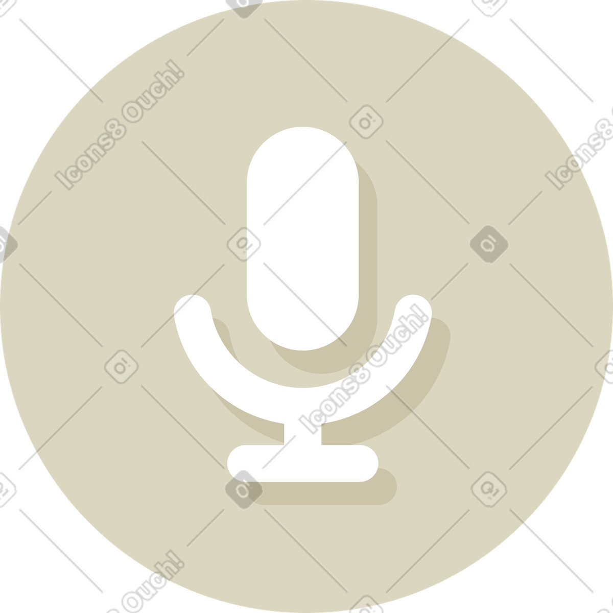 Mikrofon-symbol-Illustration im Social-Stil als Download in PNG, SVG