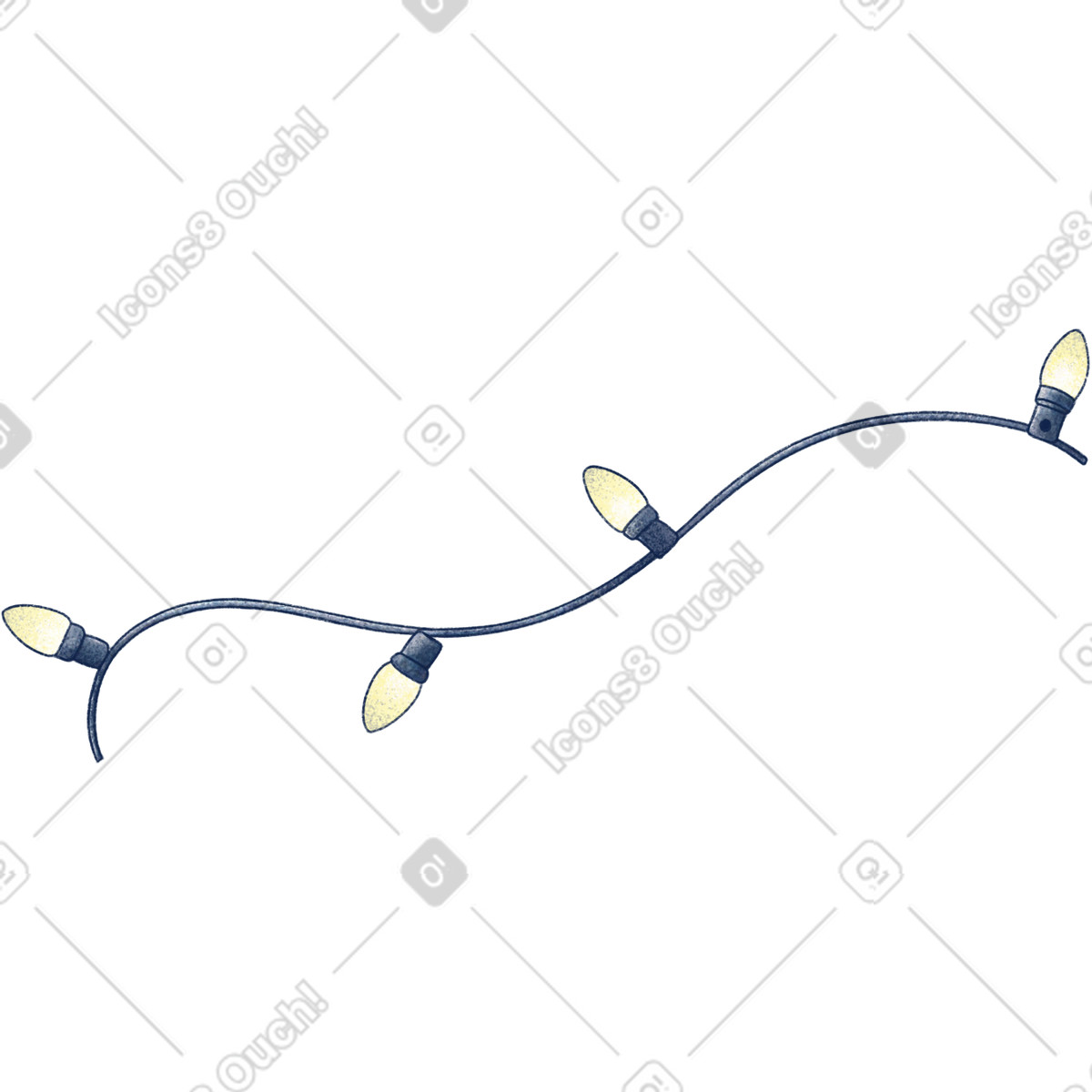 Christmas lights-Illustration im Haze-Stil als Download in PNG, SVG