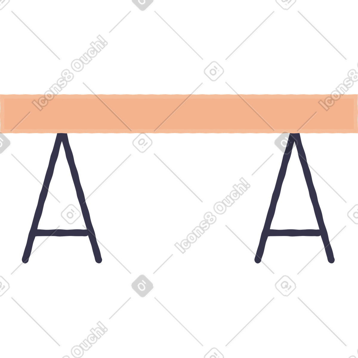 Clean wooden desk illustration with closed laptop and table lamp clipart