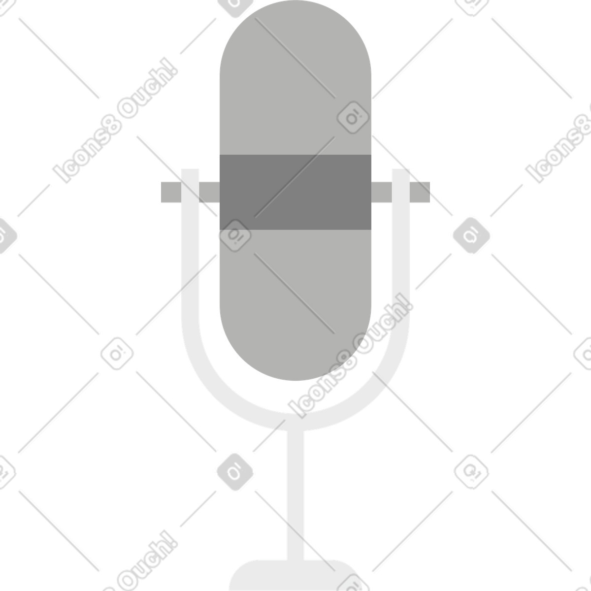 下载 Tiny 风格的 麦克风 插画，支持 PNG、SVG 格式