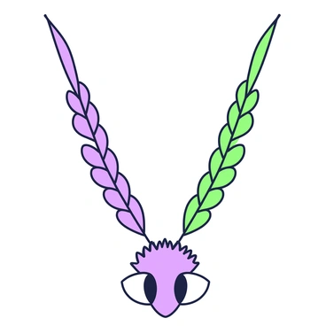 A close-up illustration of a moth's antennae showcasing their intricate structure. The antennae are long and feathery, displaying a series of segmented branches that extend outward. Each segment has fine details, creating a delicate, textured appearance. The base of the antennae connects to the moth's head, which is softly blurred to emphasize the antennae. The background is minimal, allowing the attention to remain on the unique forms and patterns of the antennae's structure.