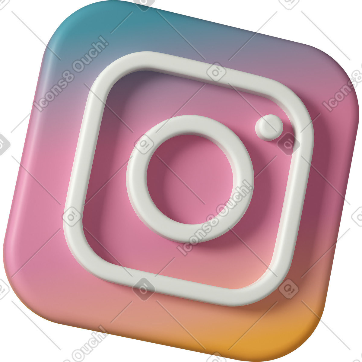 3D Casual life スタイルの Instagram のイラストをPNG、SVG形式でダウンロード