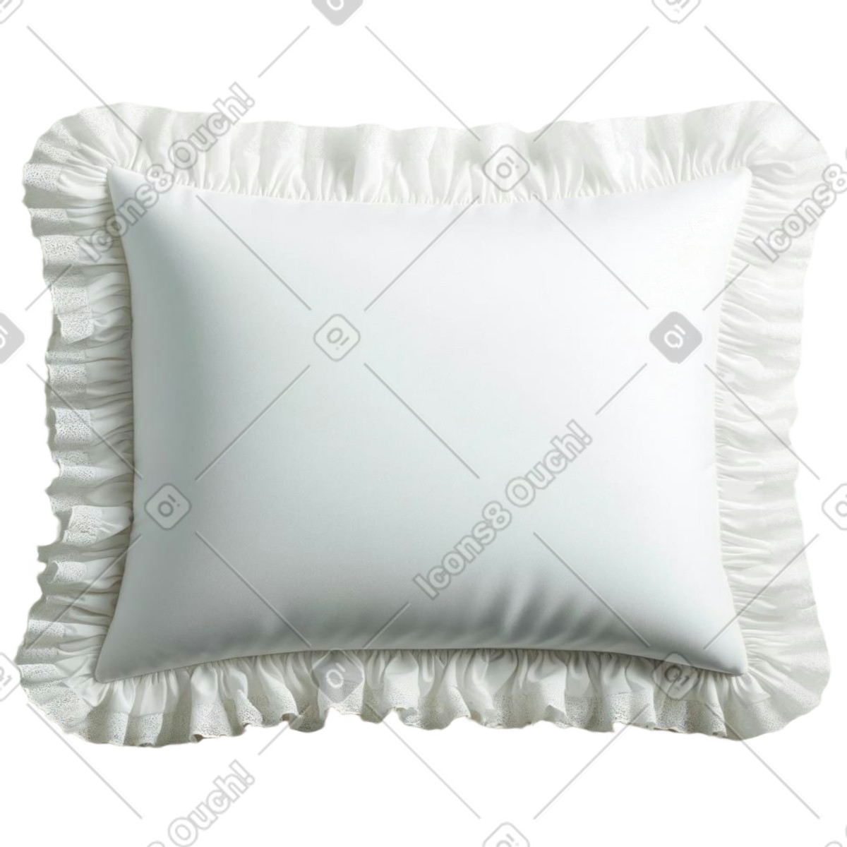 White pillow-Illustration im Patchwork-Stil als Download in PNG, SVG