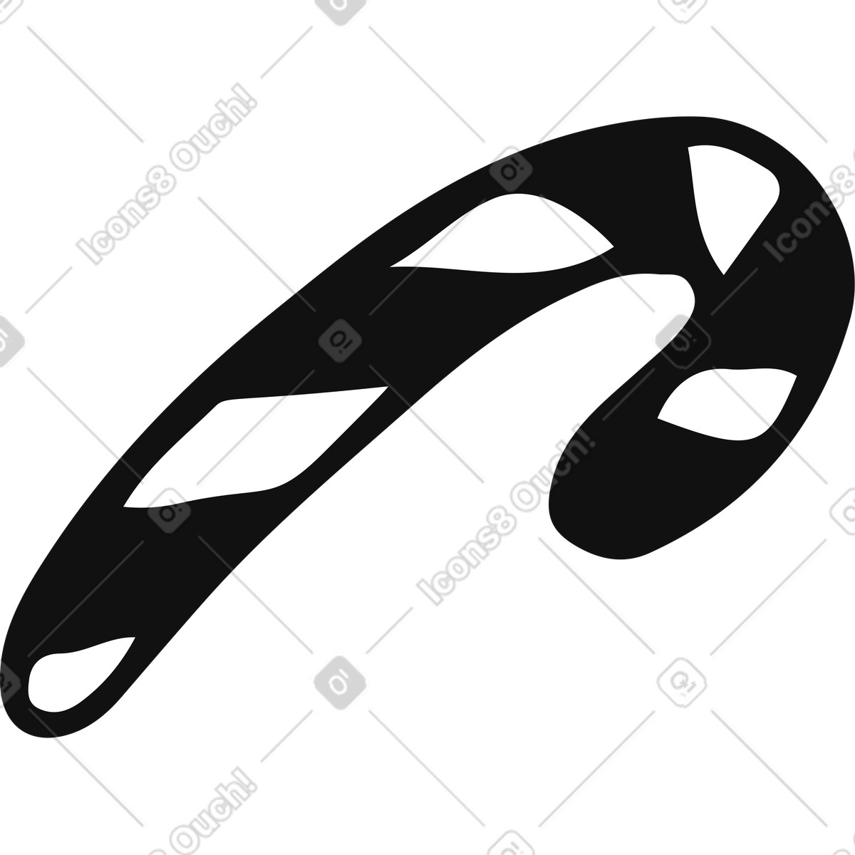 Candy cane illustration in Journal style download in PNG, SVG