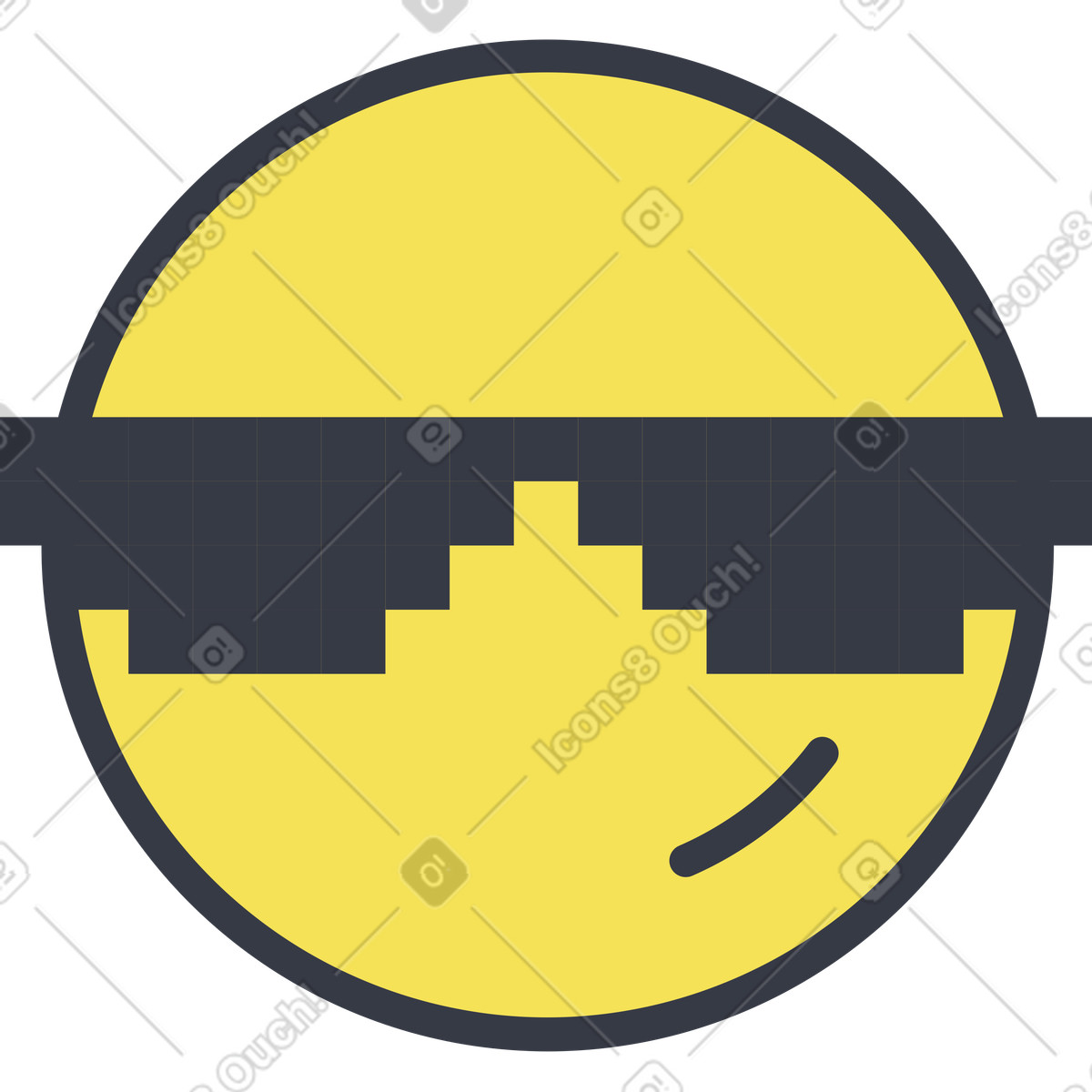 Ilustração de Rosto sorridente em no estilo Abstract para baixar em PNG, SVG