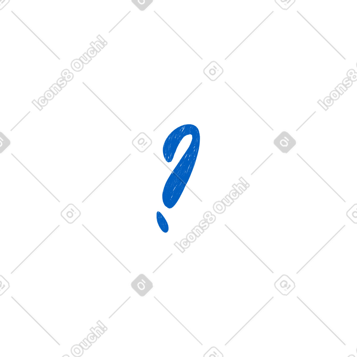 Fragezeichen-Illustration im Sleepy-Stil als Download in PNG, SVG