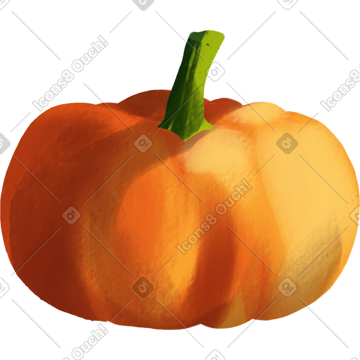 Pumpkin illustration in Sunday style download in PNG, SVG