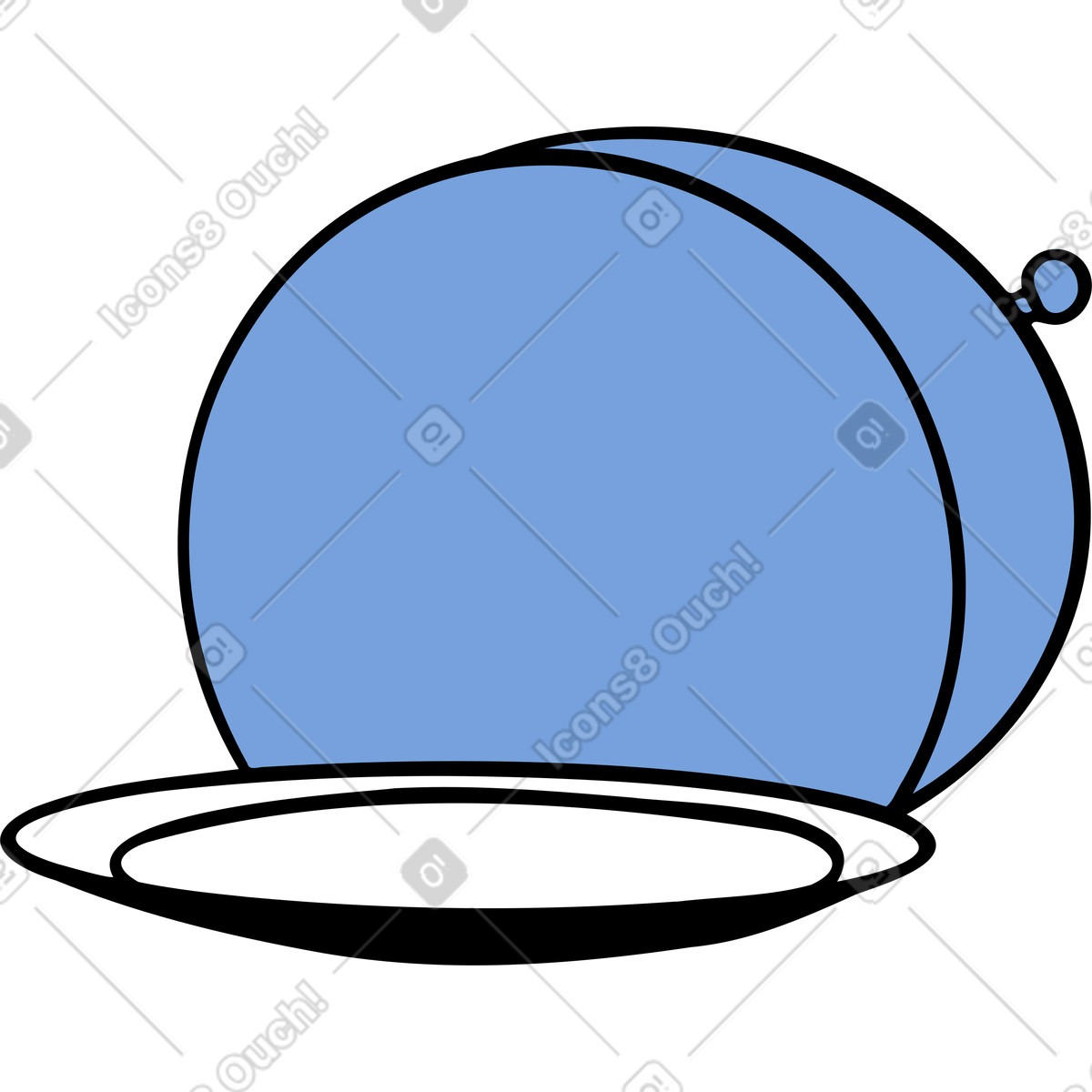 Plate for food serving illustration in Comic style download in PNG, SVG