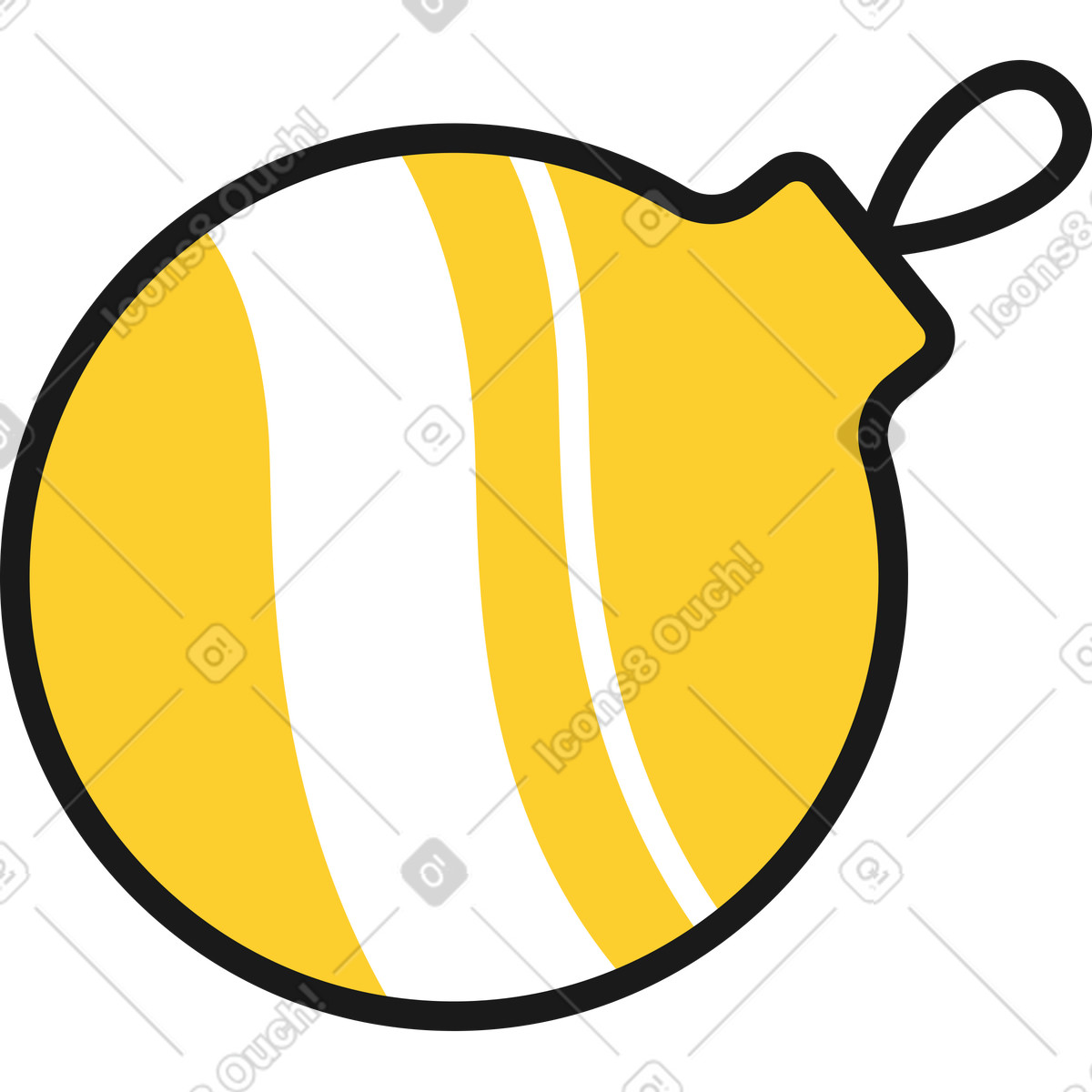 Illustration Boule de noel dans le style Taxi à télécharger aux formats PNG, SVG