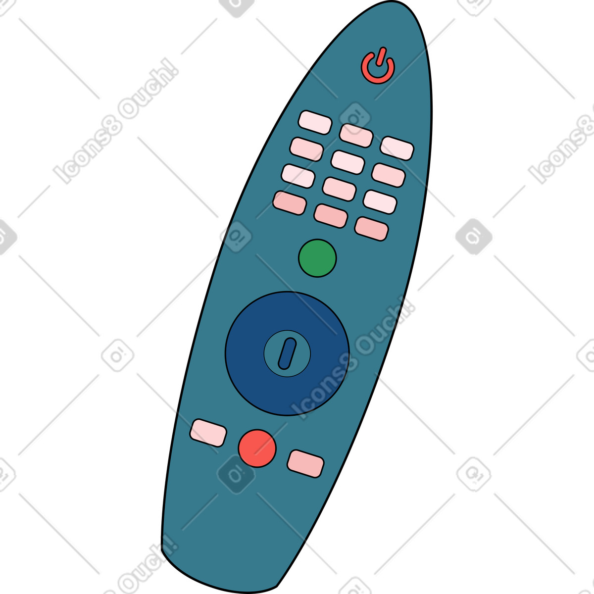 Ilustración Mando a distancia de tv en estilo Surr descargar en PNG y SVG