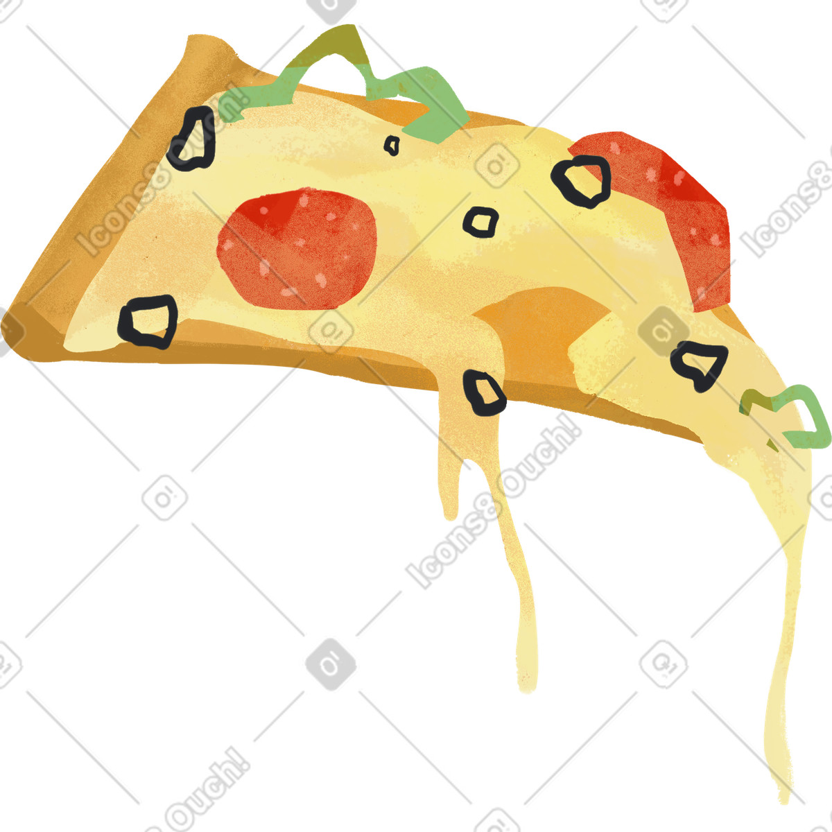 Pizza illustration in Fabulous style download in PNG, SVG