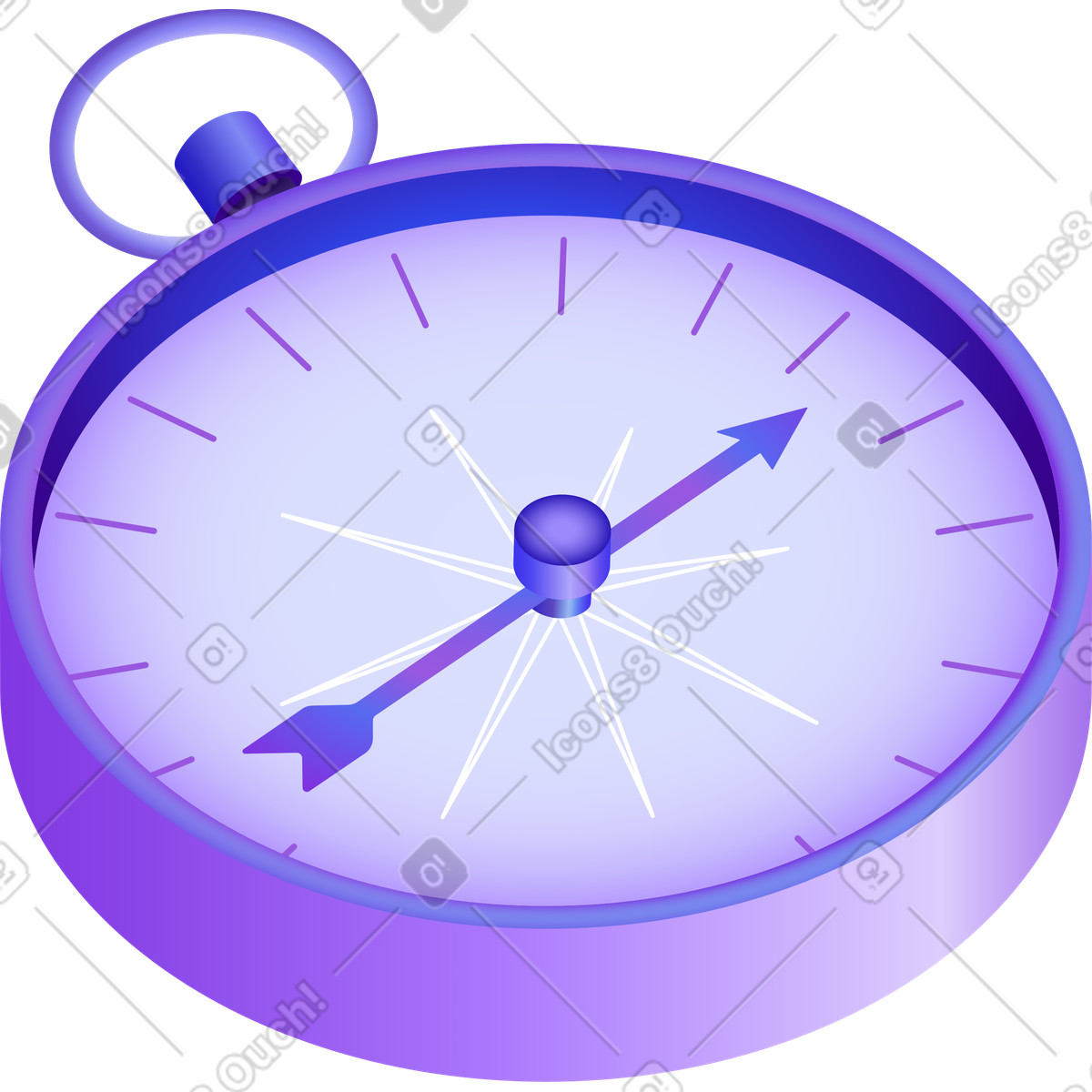 Ilustración Brújula en estilo Hi-tech a descargar en PNG y SVG