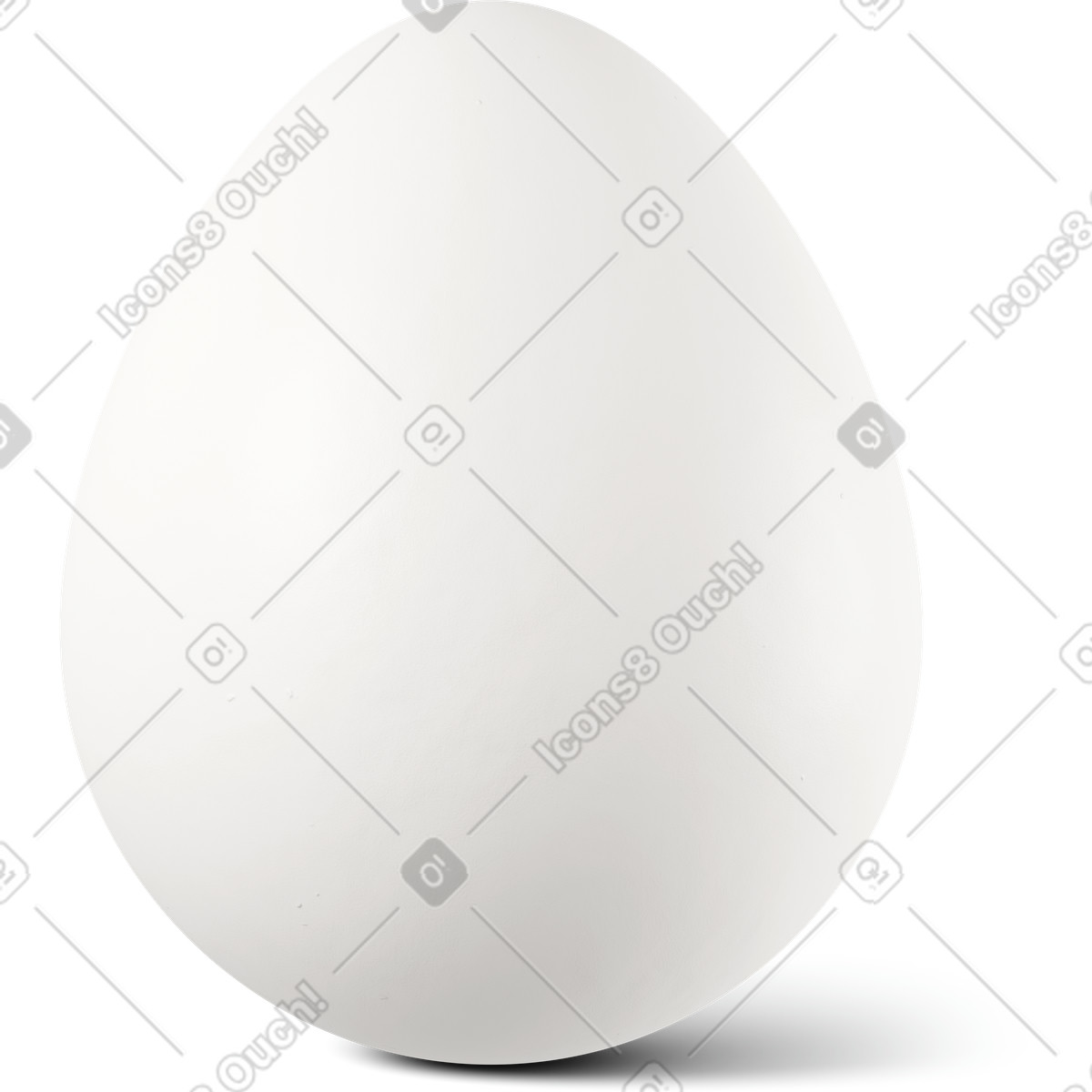 Ilustración White egg en estilo 3D Business a descargar en PNG y SVG