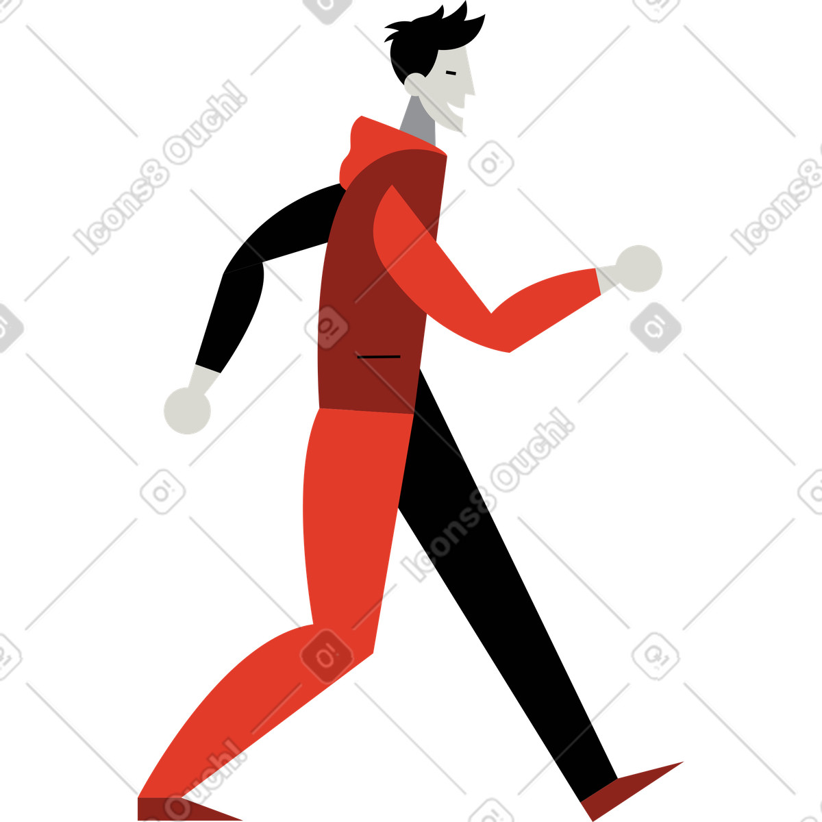 下载 Burgundy 风格的 青少年 插画，支持 PNG、SVG 格式