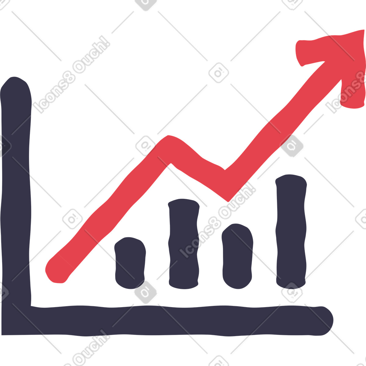Ilustración Grafico en estilo Stripy a descargar en PNG y SVG