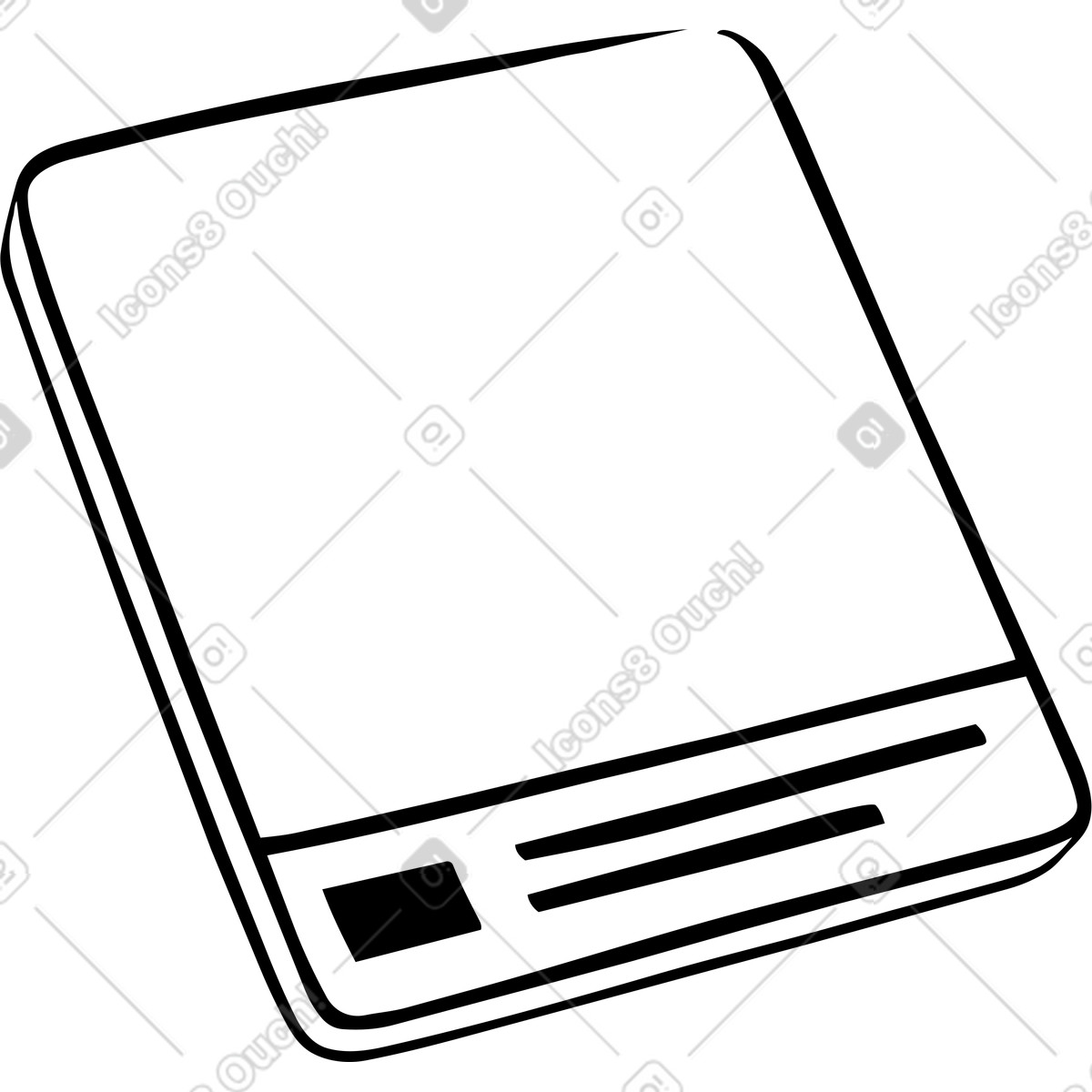 Cornice con post sui social media illustrazione in stile Line scarica in PNG, SVG