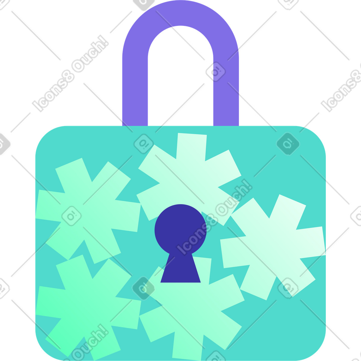 Lucchetto con texture di segni password illustrazione in stile Bright scarica in PNG, SVG
