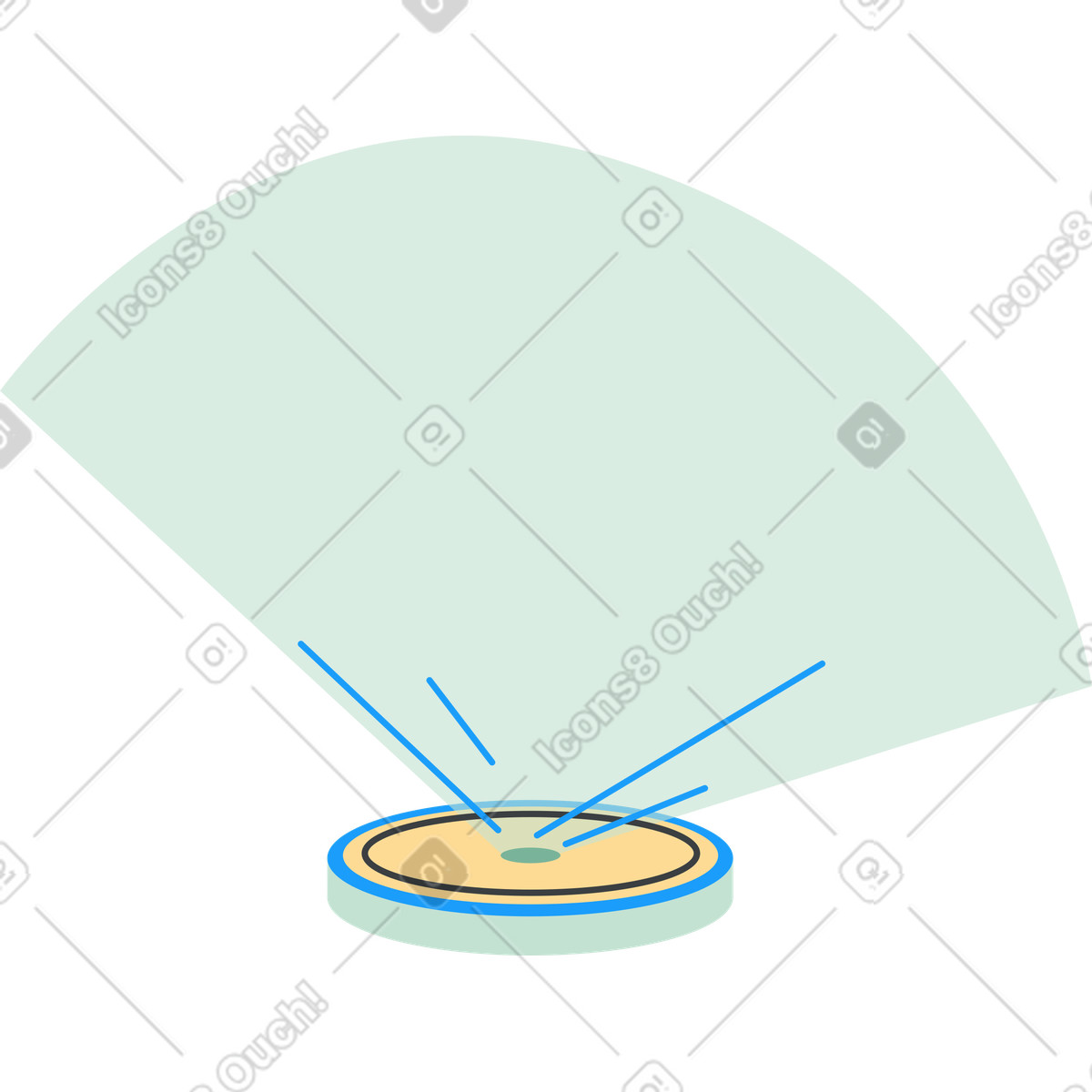 Ilustración Dispositivo de holograma en estilo Kiddo a descargar en PNG y SVG