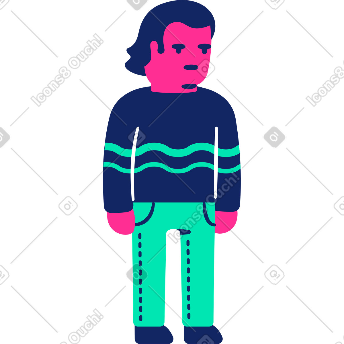 Ilustração de Homem em no estilo Cyborg para baixar em PNG, SVG
