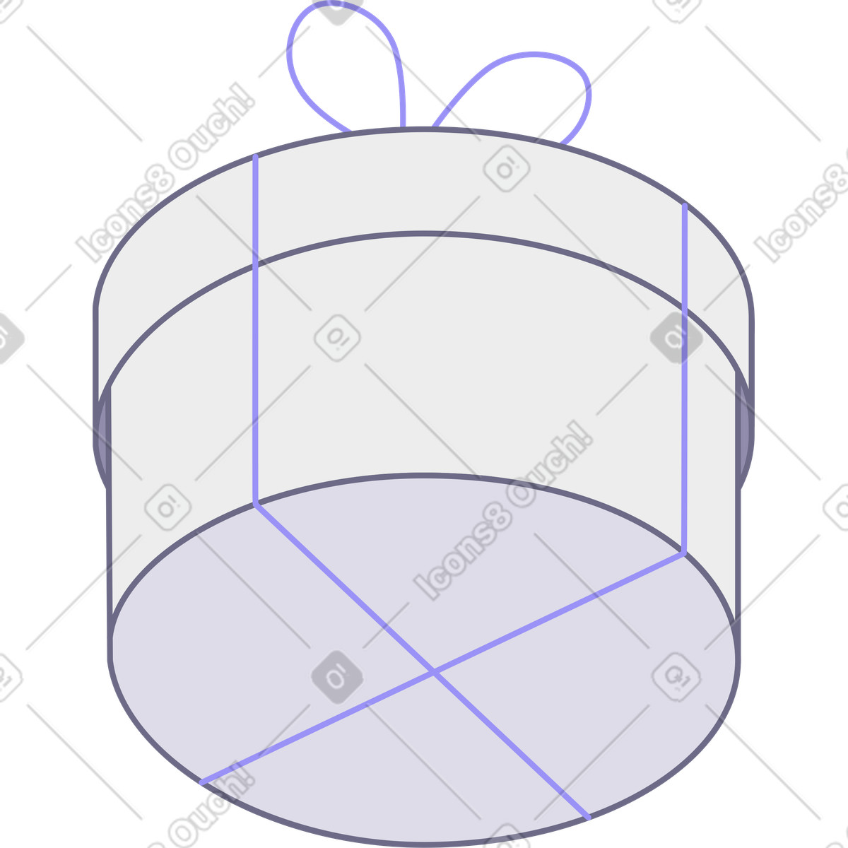 Modul スタイルの Round gift box のイラストをPNG、SVG形式でダウンロード