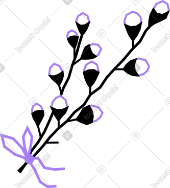 새싹이 난 나뭇가지 PNG, SVG