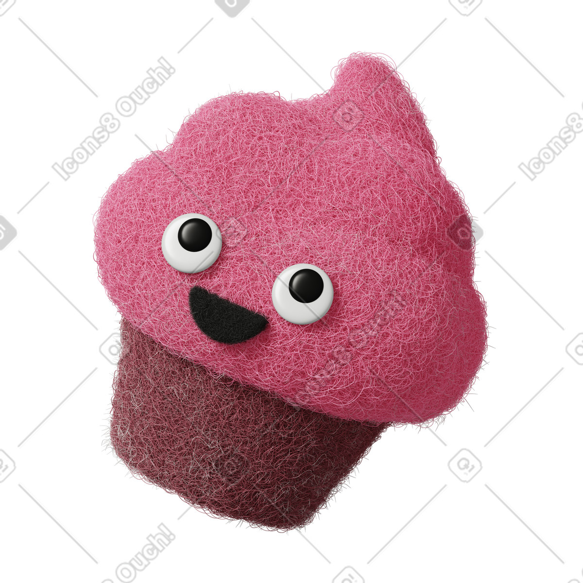 Süßer muffin-Illustration im Fuzzy-Stil als Download in PNG, SVG