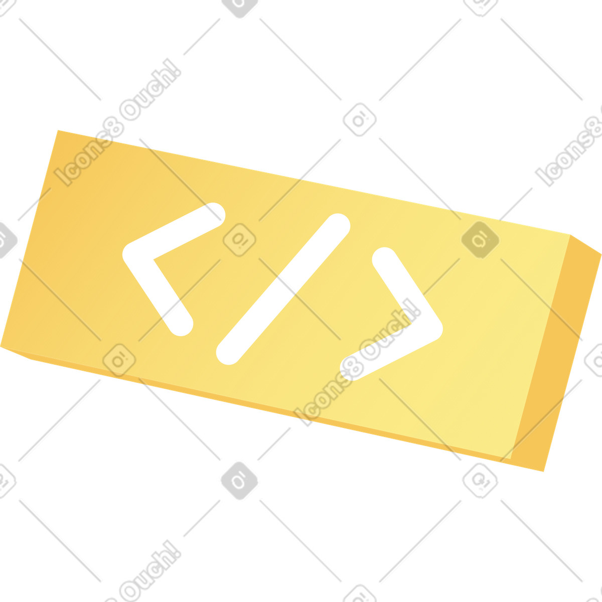 Code sign illustration in Levels style download in PNG, SVG