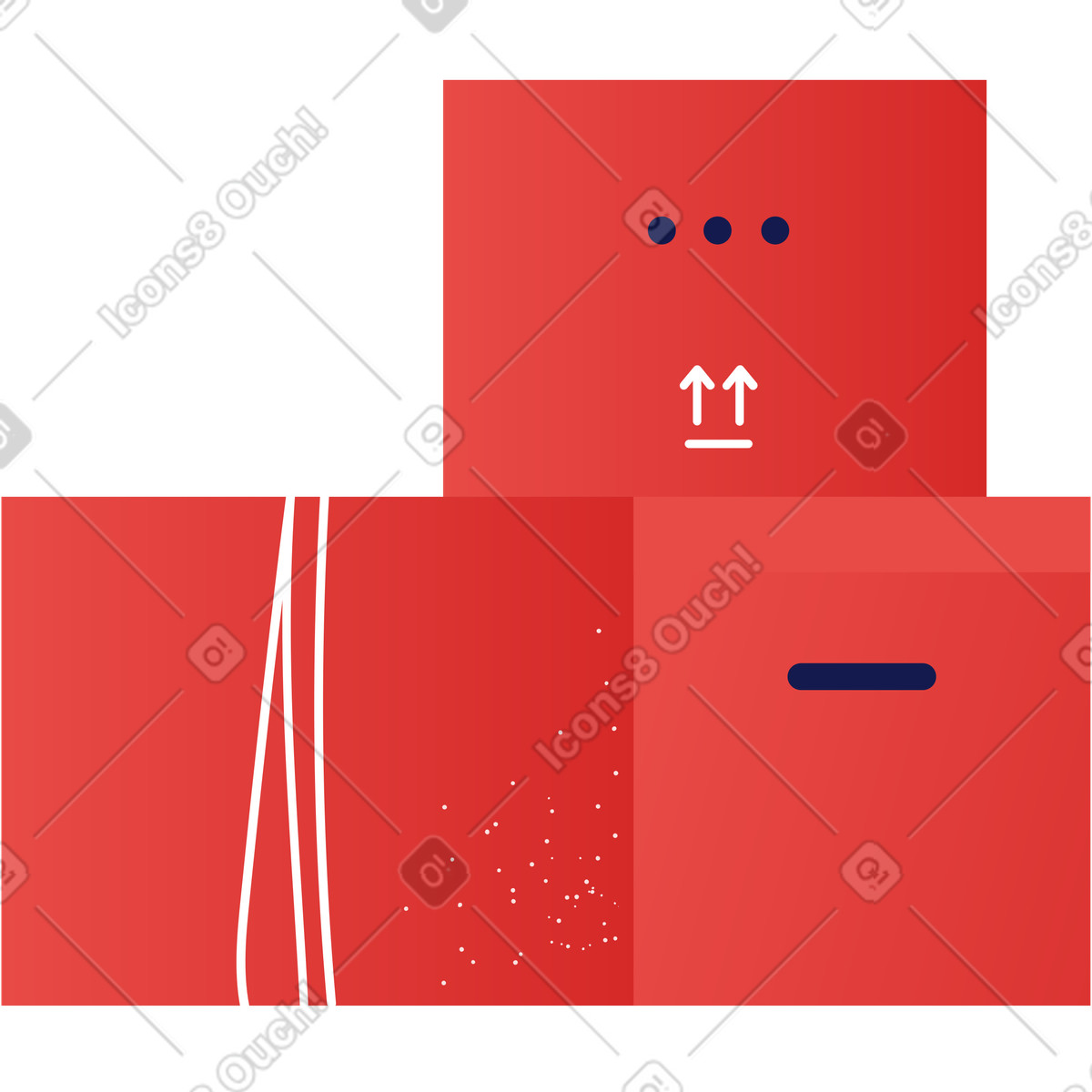 Boxes delivery illustrazione in stile Clip scarica in PNG, SVG