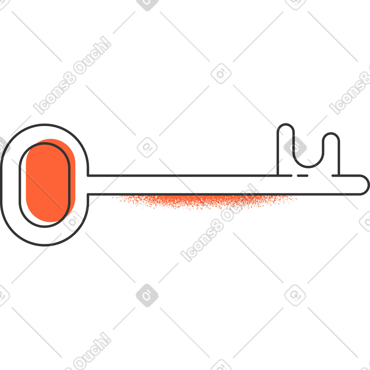 Key illustration in Crayon style download in PNG, SVG